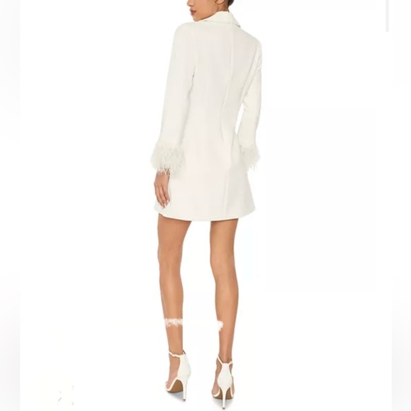 LIKELY Gloria Feather Trim Blazer Jacket Mini Dress Size 8 NWT - Picture 2 of 11